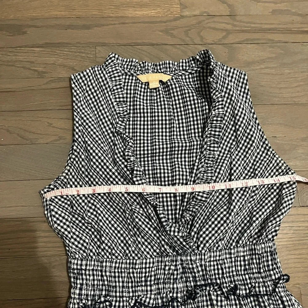 Hope & Harlow Navy White Gingham Dress. Size 2 - Picture 6 of 7
